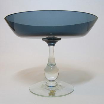 (image for) Gullaskruf Kjell Blomberg Swedish Blue Glass Bowl Labelled
