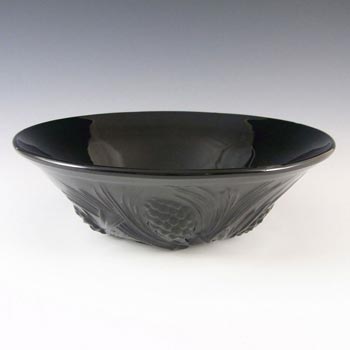 (image for) Jobling #5000 Jet Black Art Deco Glass Fircone Bowl