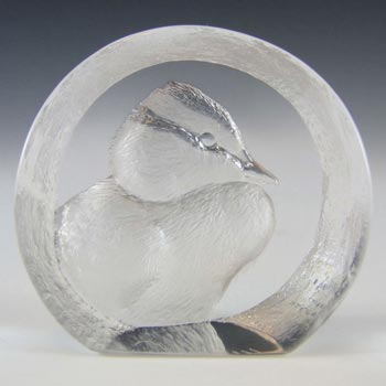 (image for) Mats Jonasson Glass Bird Paperweight - Signed + Labelled