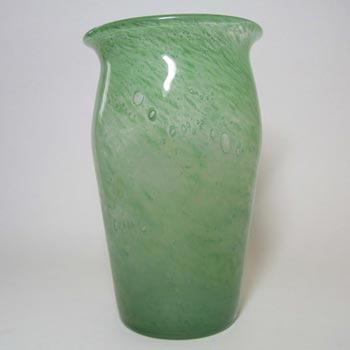 Stevens + Williams/Royal Brierley Clouded Green Glass Vase