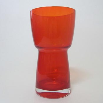 Riihimaki / Riihimaen Lasi Oy Finnish Red Glass Vase