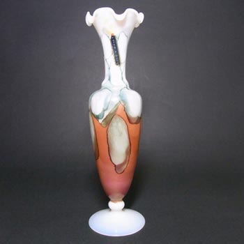 (image for) Stelvia Italian 'Fatto A Mano' Sandy Glass Vase - Label