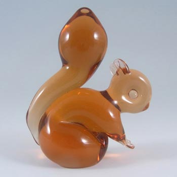 (image for) Kings Lynn/Wedgwood Topaz Glass Squirrel Paperweight L5014