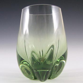 (image for) Whitefriars #9392 Sea Green Glass Lobed Vase