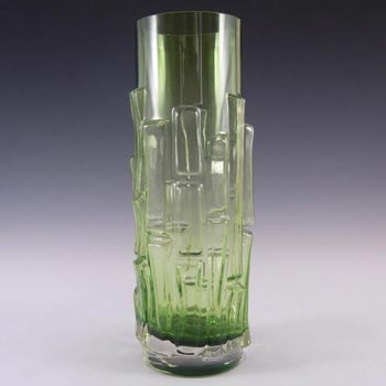 (image for) Aseda Swedish Green Glass Bark 9.5" Vase - Bo Borgstrom B5/832