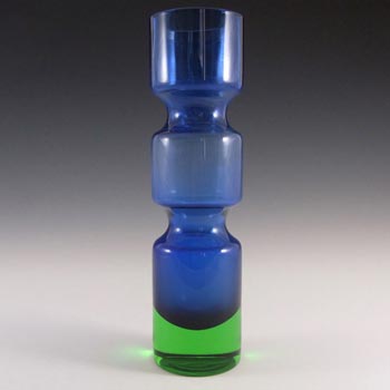 (image for) Aseda Swedish Blue Glass Vase by Bo Borgstrom #B5/605