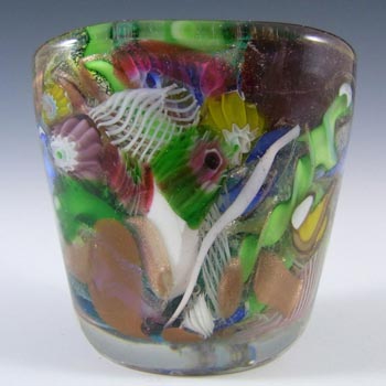 (image for) AVEM Murano Zanfirico Bizantino / Tutti Frutti Green Glass Vase