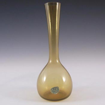 (image for) Eneryda Swedish Amber Glass Bottle Vase - Labelled