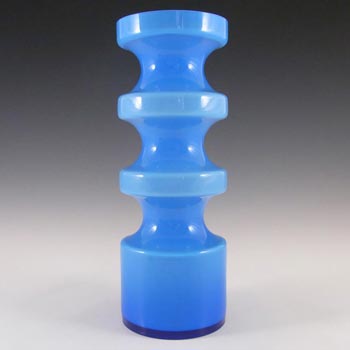 (image for) Alsterfors #S5014 Per Ström Blue Hooped Cased Glass Vase