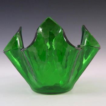 (image for) Chance Brothers Green Glass 'Small Flemish' Handkerchief Vase