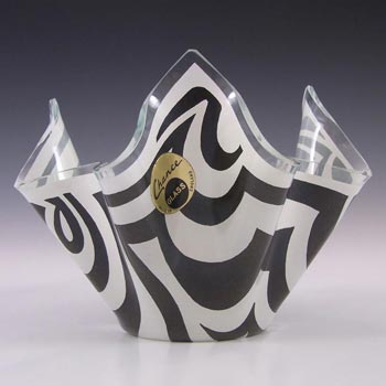 (image for) Chance Brothers Black Glass 'Psychedelic' Handkerchief Vase
