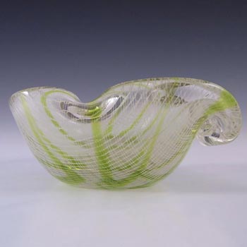 (image for) Harrachov Czech Lattice Biomorphic Glass 'Harrtil' Bowl