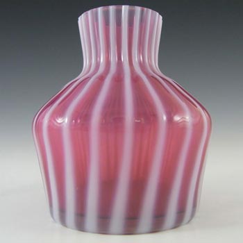 (image for) Harrachov Czech Pink Opalescent Glass Vase by Milan Metelak