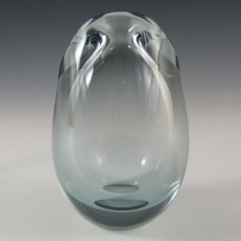 (image for) Holmegaard 'Torskemund' Blue Glass Vase by Per Lutken - Signed