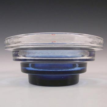 (image for) Humppila Blue Glass Bowl by Pertti Santalahti - Labelled