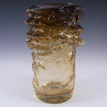 (image for) Kumela Finnish Amber Glass Vase by Kai Blomqvist - Signed