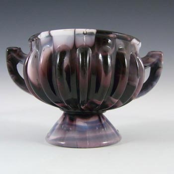 (image for) Sowerby #1299 Victorian Purple Malachite/Slag Glass Bowl