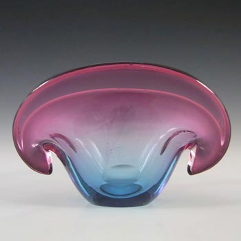 Seguso Dalla Venezia Murano & Pink Glass Clam Bowl/Vase