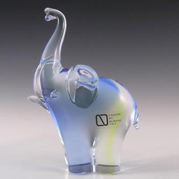 V. Nason & Co Murano Glass Elephant Sculpture - Labelled