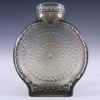 (image for) Cascade / Wood Bros Smoky Grey Glass 'Kastehelmi' Bottle Vase