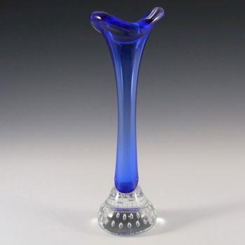 (image for) Swedish Aseda Blue Glass Jack In The Pulpit/Bone Vase