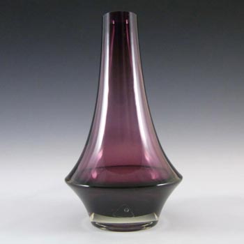 (image for) Riihimaki #1379 Riihimaen Purple Glass 8" Vase - Marked
