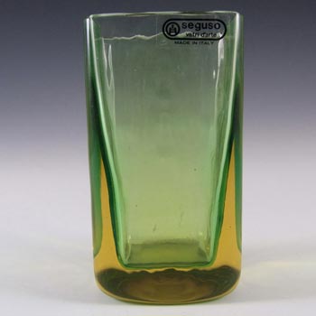 (image for) Seguso Vetri d'Arte Murano Green Glass Vase - Labelled