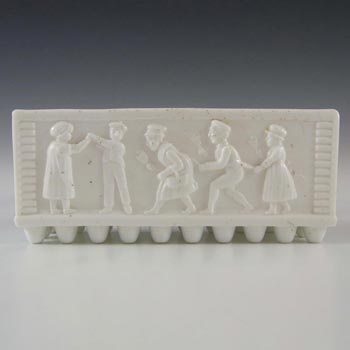 (image for) Sowerby #1293½ Victorian White Milk Glass Posy Trough - Marked