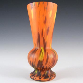 (image for) Czech 1930's Multicoloured Spatter/Splatter Glass Vase