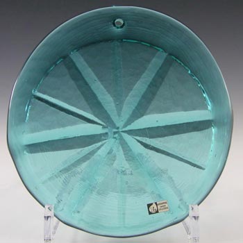 (image for) Lindshammar Large Swedish Turquoise Glass Suncatcher - Label