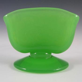 Victorian Uranium Jade Green Glass Toothpick Holder/Vase