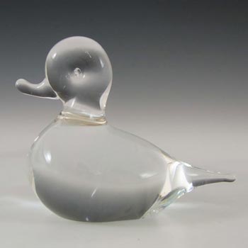 (image for) Langham Clear Glass Duck/Duckling Paperweight - Marked