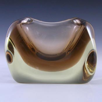 (image for) Zelezny Brod Czech Amber Glass Vase - Miloslav Klinger
