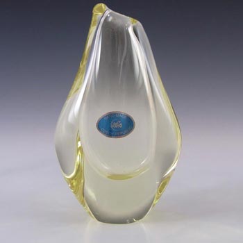 (image for) Zelezny Brod Sklo Czech Citrine Glass Vase - Labelled