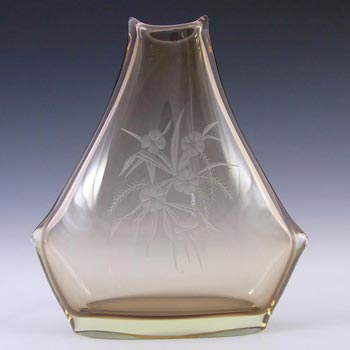 (image for) Zelezny Brod Sklo (ZBS) Czech Amber Glass Vase