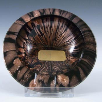 (image for) V Nason & C Murano Aventurine Glass Bowl - Labelled