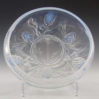 (image for) Jobling #5000 Art Deco Opaline/Opalescent Glass Fircone Bowl
