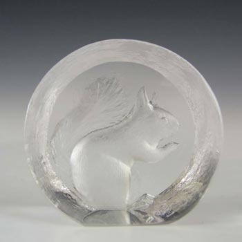 (image for) Mats Jonasson Glass Squirrel Paperweight - Signed