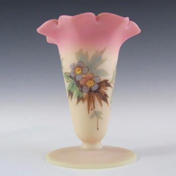 (image for) Thomas Webb Victorian Burmese Uranium 'Hawthorn' Glass Vase