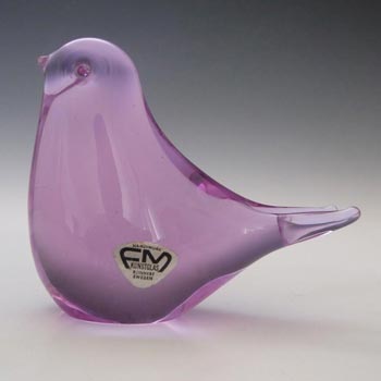 (image for) FM Konstglas/Ronneby Neodymium Glass Bird - Labelled