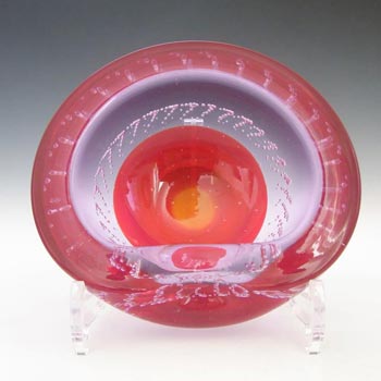 (image for) Galliano Ferro Murano Red & Lilac Neodymium Glass Bullicante Bowl