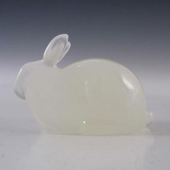 (image for) Hadeland Opaline Glass Rabbit Paperweight - Marked