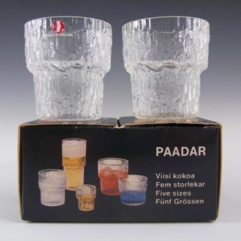 (image for) Iittala Glass Pair Paadar Tumblers Tapio Wirkkala - Boxed