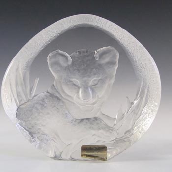 (image for) Mats Jonasson #3376 Glass Lion Cub Paperweight - Signed