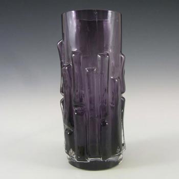 (image for) Aseda Swedish Purple Glass Bark 5.75" Vase - Bo Borgstrom B5/830