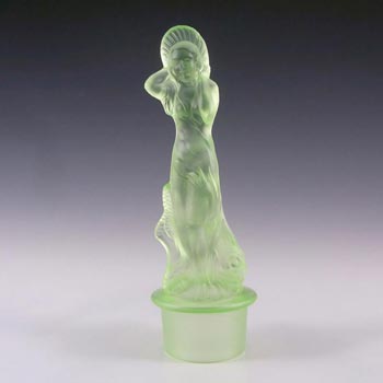 (image for) Walther Art Deco Uranium Glass Arabella Nude Lady Figurine
