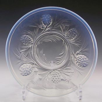 (image for) Jobling #5000 Art Deco Opaline/Opalescent Glass Fircone Plate