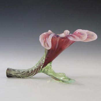 Kralik Art Nouveau Uranium Opalescent Floriform Glass Vase