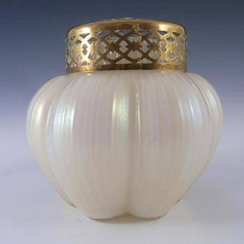 (image for) Art Nouveau 1900's Iridescent Mother-of-Pearl Glass Posy Vase