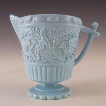 Sowerby #1430 Victorian Blue Milk Glass Creamer/Jug - Marked